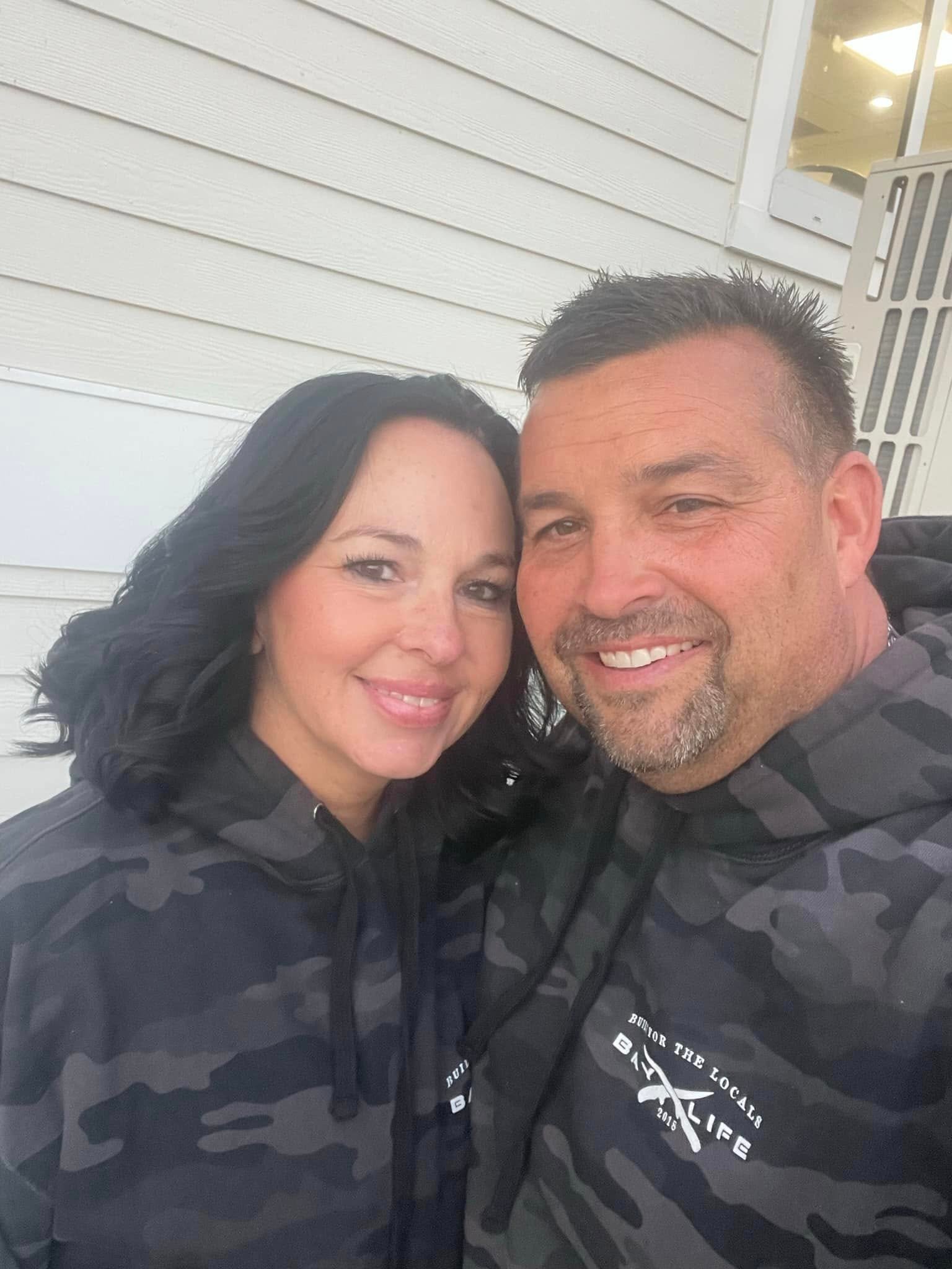 Jimmy Cooper and his wife with Maryland Crabs